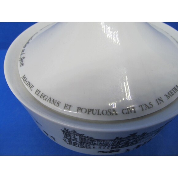 Unterweissbach Mid Century Porcelain 5 1/2" D Covered Bowl 18th Century Scenes - Picture 6 of 16